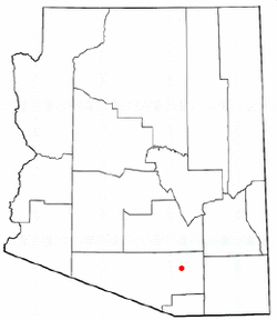 Location in Pima County and the state of Arizona