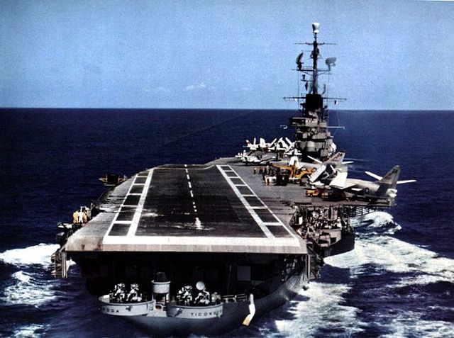 File:Aft view of USS Ticonderoga (CVA-14) c1957.jpg - Wikipedia