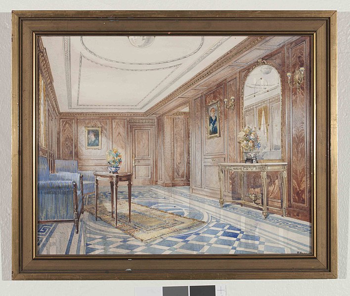 File:Akvarellmålning, galleri i 1 a klass - Sjöfartsmuseet Akvariet - SMG10822.jpg