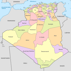 Provincias De Argelia: Listado, Antiguas subdivisiones, Artículos relacionados