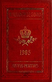 Almanach de Gotha, published by Justus Perthes (1905) Almanach de Gotha 1905.jpg