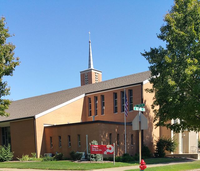 Alpha course sign displayed at Saint Joseph Catholic Church in Dover, Ohio