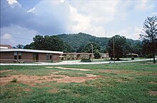 Andrews Elementary School in 1979. At the time this photo was taken, AES operated as a Pre-K through Grade 6 school and had just had its first expansion 4 years earlier. Andrews Elementary School (Circa 1979).jpg