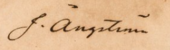 signature de Johan Ångström