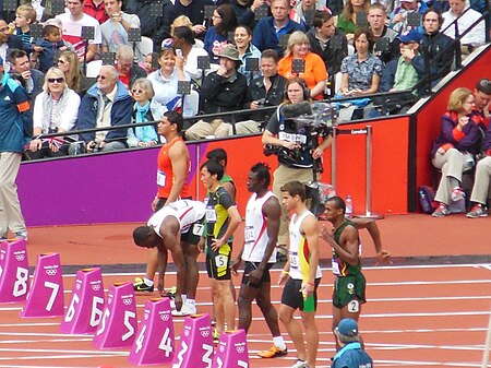 Athletics at the 2012 Summer Olympics – Men's 100 metres, Preliminaries heat 1 (2).JPG