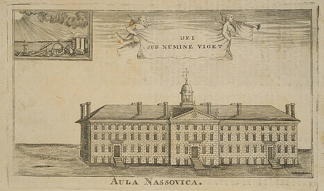 From 1760, the first picture of Nassau Hall