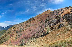 Monte Xitai desde el monte menor Wutai