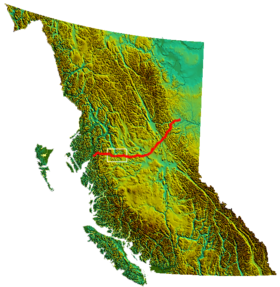 Illustratives Bild der Coastal GasLink-Pipeline