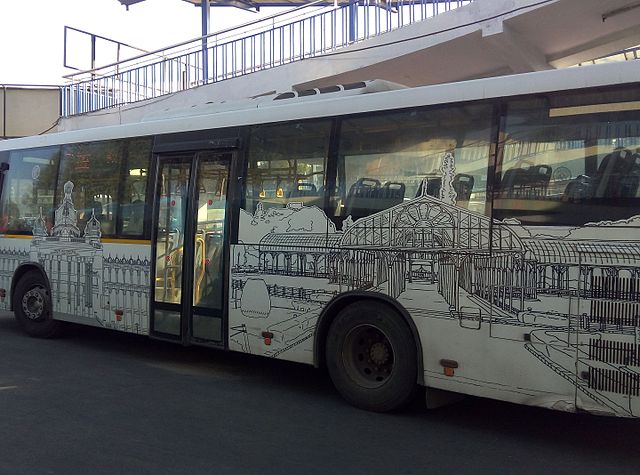 Image: Bangalore bus portraying tourist attractions in Bangalore