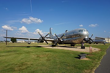 A Boeing KC-97G/L Stratofreighter on display at the Barksdale Global Power Museum in Louisiana
