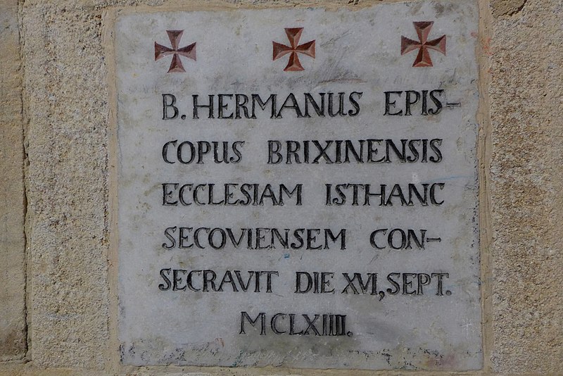 File:Basilika Seckau, Gedenktafel zur Einweihung, 16. September 1164.jpg