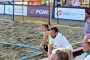 Deutsch: Beachhandball Europameisterschaften 2019 (Beach handball Euro); Tag 4: 5. Juli 2019 – Männer, Viertelfinale, Ungarn-Deutschland 2:1 (23:16, 11:23, 9:6) English: Beach handball Euro; Day 4: 5 July 2019 – Quarter Final Men – Hungary-Germany 2:1 (23:16, 11:23, 9:6)