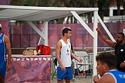 Deutsch: Beachhandball bei den Olympischen Jugendspielen 2018; Tag 6, 12. Oktober 2018; Jungen, Platzierungssspiel Ränge 7-8 – Venezuela-Italien 2:0 English: Beach handball at the 2018 Summer Youth Olympics at 12 October 2018 – Boy's Placement Match 7-8 – Venezuela-Italy 2:0