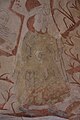 English: Fresco in Bellinge church, Fyn, Denmark. The frescos are signed by Ebbe Olsen and Simon Petersen and are dated 1496. They were covered in white in 1536 and uncovered in 1886. The motives are based on biblia pauperum