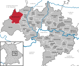 Läget för Beratzhausen i Landkreis Regensburg