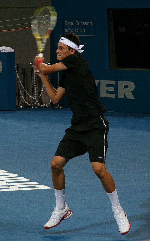 Tomic at the 2009 Brisbane International.