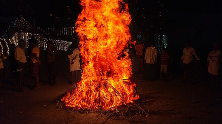 Bhogi bonfire in Andhra Pradesh