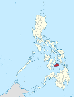 Mapa ng Pilipinas na magpapakita ng lalawigan ng Bohol