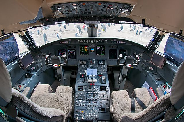 The flight deck of a CRJ1000 NextGen