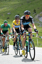 Bradley Wiggins took his biggest road racing career victory at the time by winning the Criterium du Dauphine. Here he is being paced by Edvald Boasson Hagen. Bradley Wiggins, Edvald Boasson Hagen.jpg