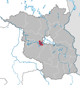 Poloha mesta Postupim v rámci spolkovej krajiny Brandembursko