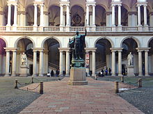 The courtyard, with a bronze copy of Antonio Canova’s statue of Napoleon as Mars the Peacemaker