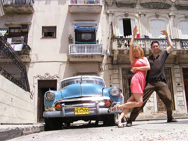 Cuban salsa dancers in Havana.