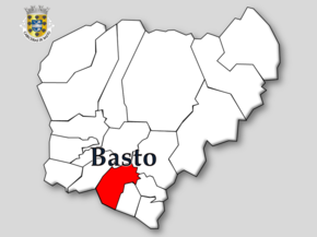 Localização no município de Cabeceiras de Basto