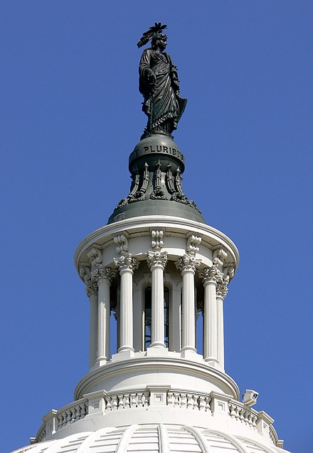 Statue on top of Capitol building (2007)