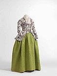 Caraco jacket in printed cotton, 1770-1790, skirt in quilted silk satin, 1750-1790.jpg