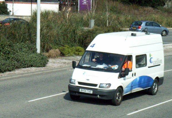 A Carillion Ford Transit panel van