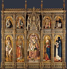 Trůnící Madona se světci (polyptych z kostela San Domenico v Ascoli, dnes Národní galerie v Londýně)