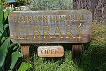 Harrison Memorial Library Sign. Carmel-by-the-Sea 34.jpg