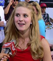 Sunshine at the world premiere of Cars 2 in June 2011 Caroline Sunshine 2011.jpg