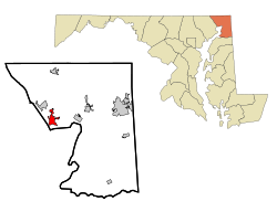 Location of Perryville, Maryland