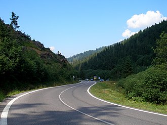 Pass road over the pass