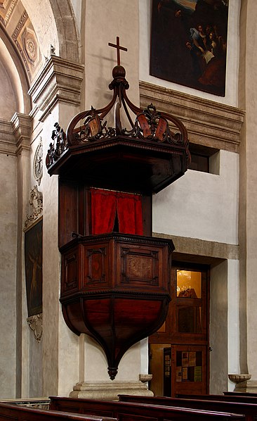 File:Chiesa Collegiata di S. Maria Assunta - Arco - Pulpit.jpg