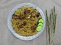 Cholistani-style pulao, made from camel meat