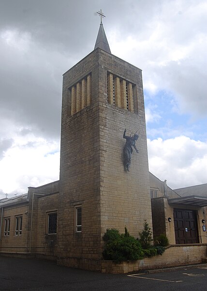 File:Church of Our Lady Immaculate and St Philip Neri, High Street, Uckfield (August 2021) (Tower).jpg