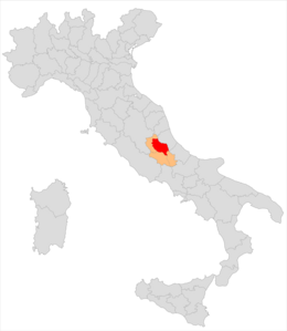 Circondario di Aquila degli Abruzzi – Localizzazione