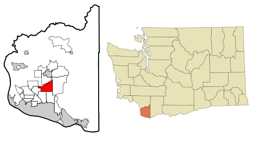 Clark County Washington Incorporated and Unincorporated areas Brush Prairie Highlighted