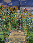 Claude Monet, De tuin van de kunstenaar in Vétheuil, 1880