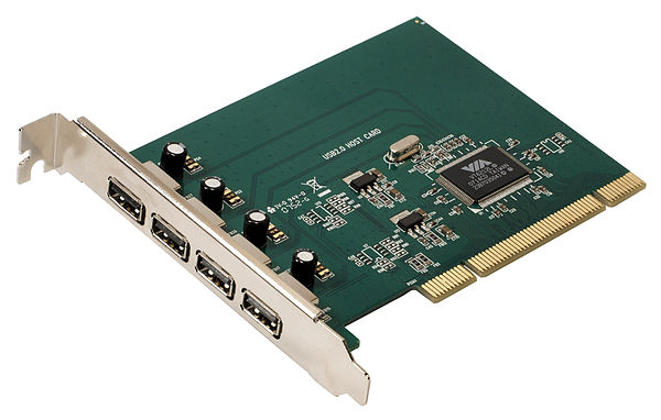 A USB 2.0 PCI expansion card