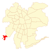 Map of Padre Hurtado commune within سانتیاگو