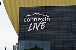 The main signage for the newly-rebranded Connexin Live Arena in Kingston upon Hull.