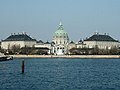 Palácio de Amalienborg, visto da casa de ópera de Copenhague em Köpenhamns opera