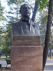 Bust of Constantin Negruzzi in the Alley of Classics, Chișinău