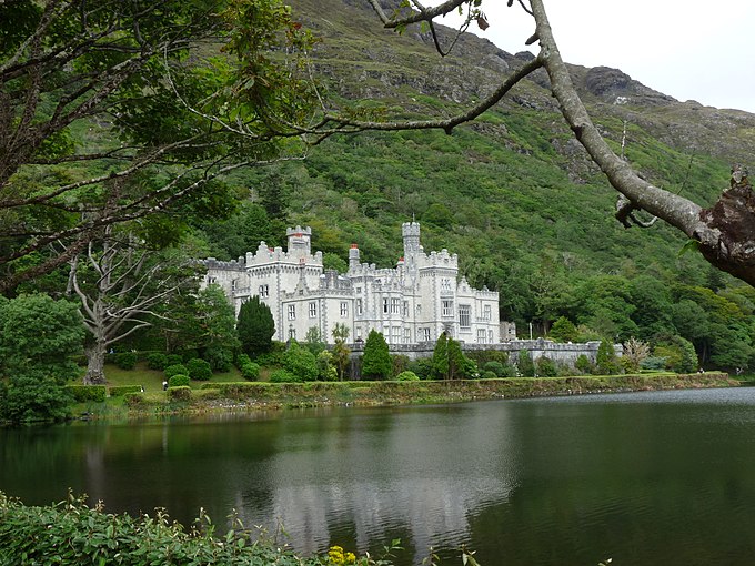 View of Kylemore Abbey from afar