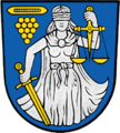 Giustizia bendata con la spada e la bilancia (Wilthen, Germania)
