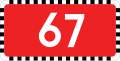 Polski: Tabliczka drogi krajowej nr 67 wskazująca na dopuszczalny nacisk osi pojazdu do 10 t